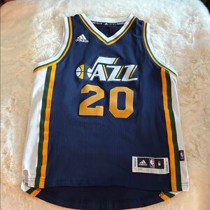 Utah Jazz Gordon Hayward NBA Adidas Basketball Jersey Youth Size medium blue